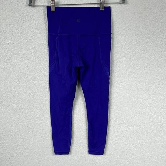 Athleta Salutation Stash Pocket II Blue Purple Mesh 7/8 Tight Leggings Sz XXS - Picture 5 of 12